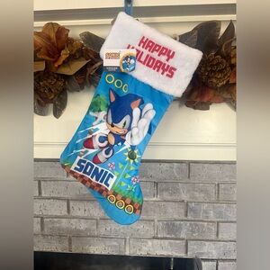 Sonic The Hedgehog Christmas Stocking Holiday Blue 2025 20 inch Ruz Sega New